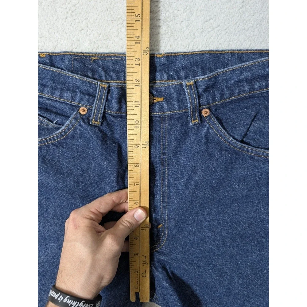 Levi's 517 Orange Tab Blue Jeans Mens Size 34x36 Bootcut Made in USA *Mint* Dark